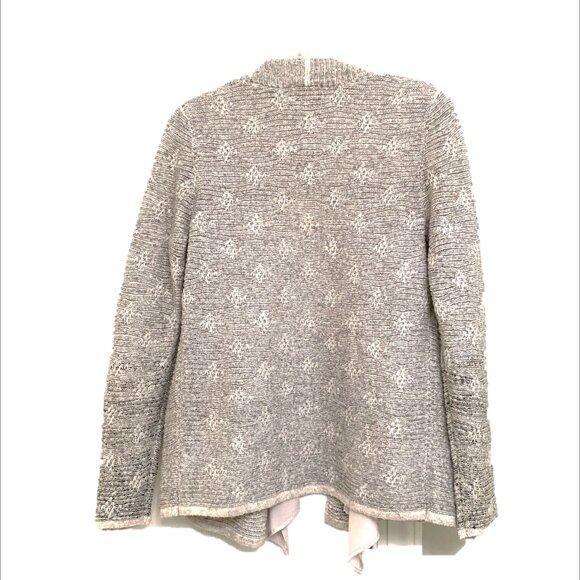 Nic & Zoe Grey Textured Open Cardigan with Sash Trim - Picture 4 of 9